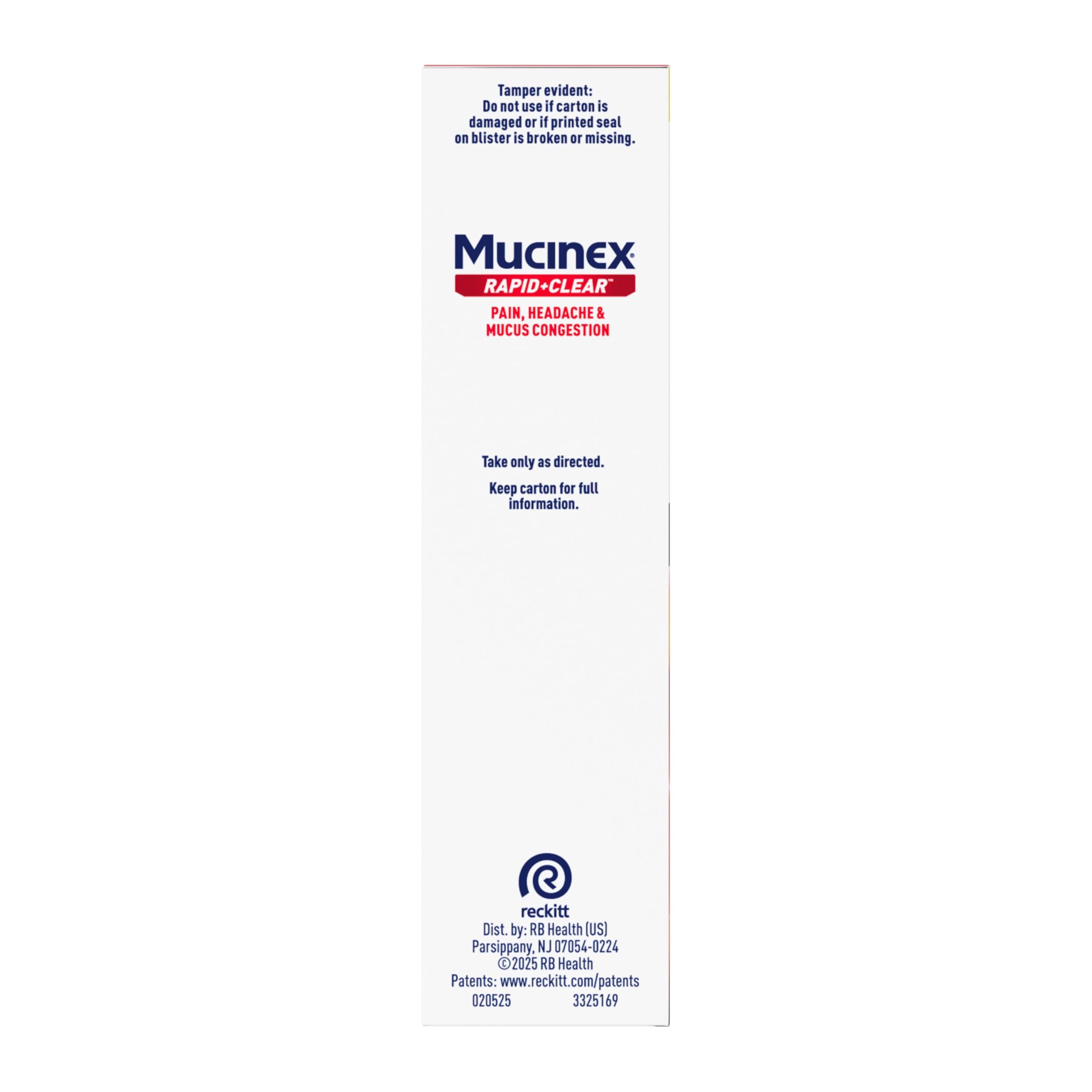 Utilisation portable du pack Mucinex lors d'un déplacement.