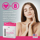 Versement de 10 ml de VPLab Ultra Beauté Liquide Collagène dans l'eau.