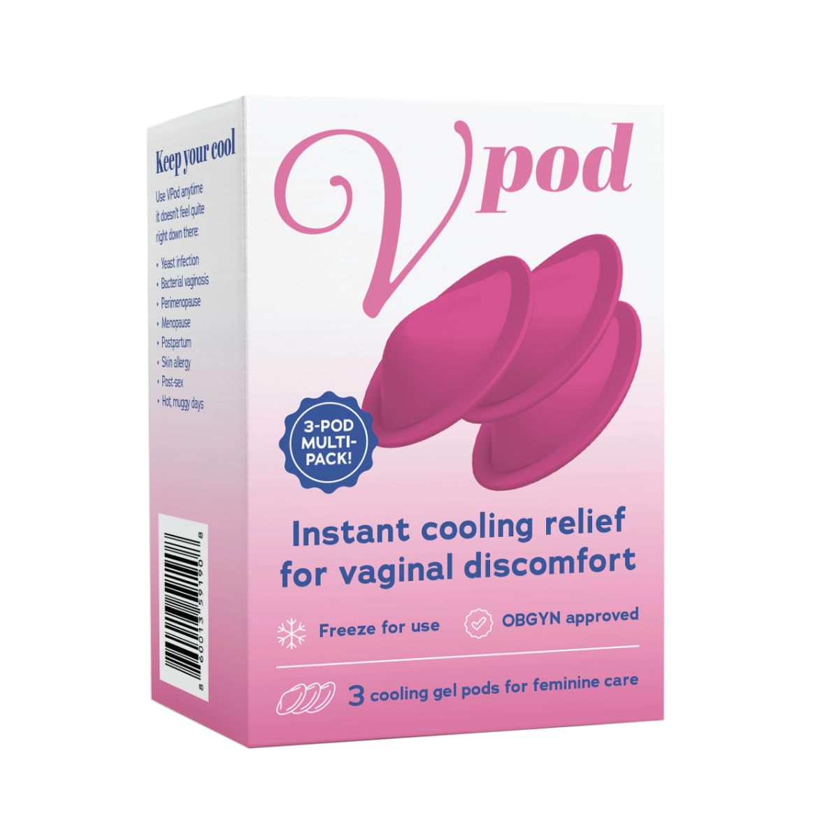 VPod Gel Pods procurent un soulagement instantané de l'inconfort vulvaire.