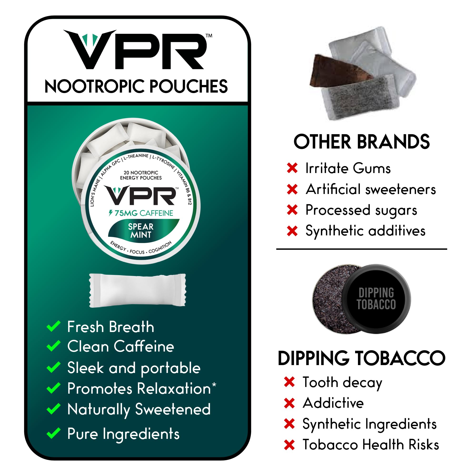 VPR Energy Poche Vitamines B6 et B12 pour vitalité et énergie soutenue.