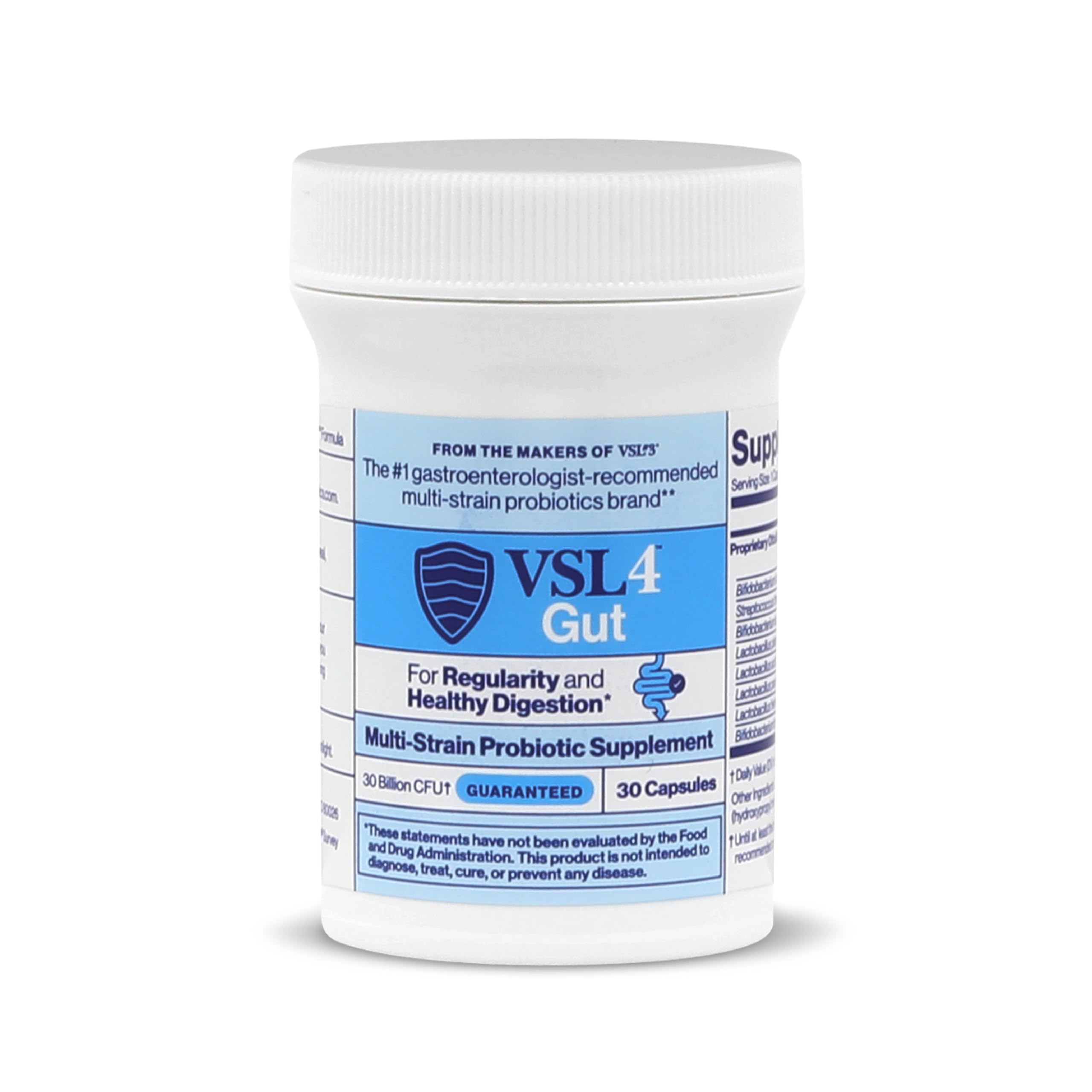 Capsules VSL4 Gut, multi-souches, favorisant la digestion et la régularité.