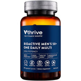 Vthrive multivitamine homme 50+, boîte de 30 capsules, soutien énergie et bien-être.
