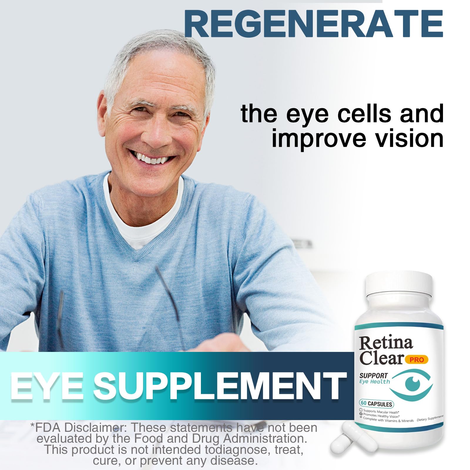 Vunexo Retina Clear Pro — gélules faciles à avaler avec eau et repas, pratique au quotidien.
