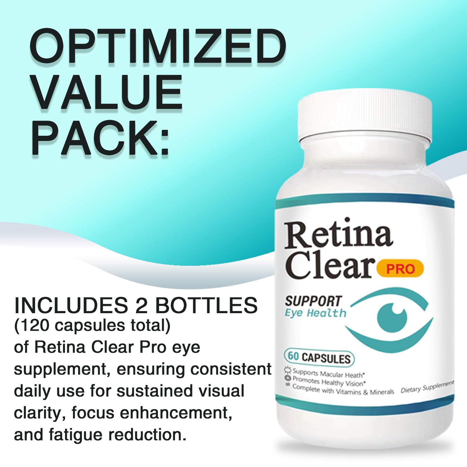 Vunexo Retina Clear Pro — mélange de nutriments essentiels pour une concentration visuelle potentielle.