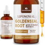 Bouteille Vuvionoso Goldenseal prête pour usage quotidien et soutien naturel.