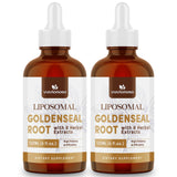 Teinture Goldenseal Vuvionoso dans sa bouteille, pratique pour l’usage quotidien.