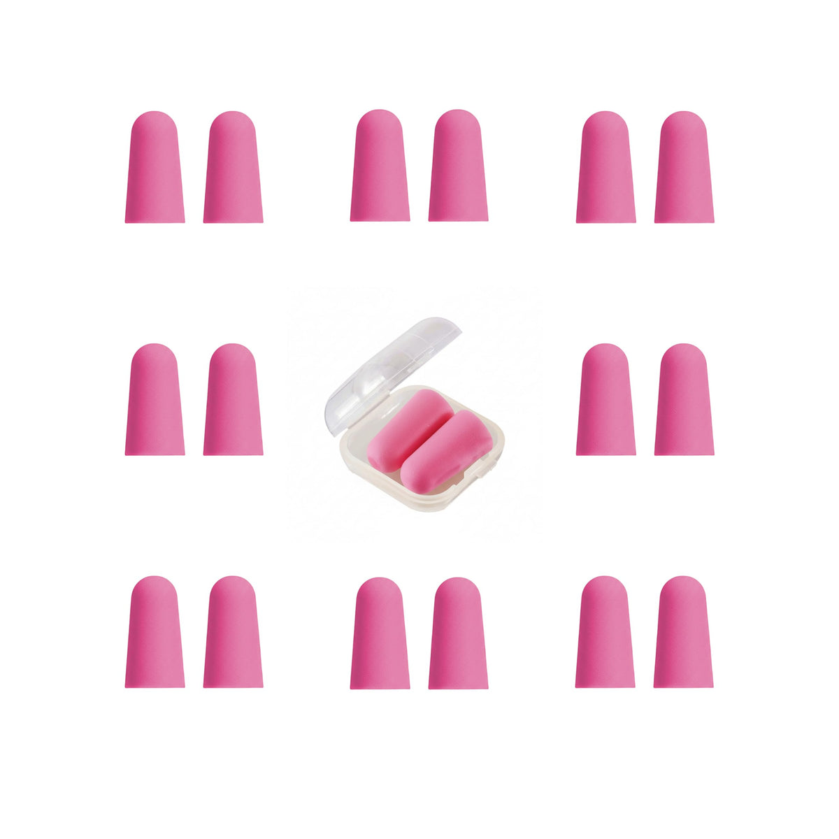 Bouchons d'oreille VVmotes Rose Rouge, ensemble, pour un sommeil plus paisible et moins de bruit.