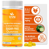 Gommes Citrus Bergamot de VVN Naturals dans une bouteille pratique pour un usage quotidien.