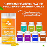 Étiquette affichant les ingrédients clés de VVN Naturals pour une formule avancée.