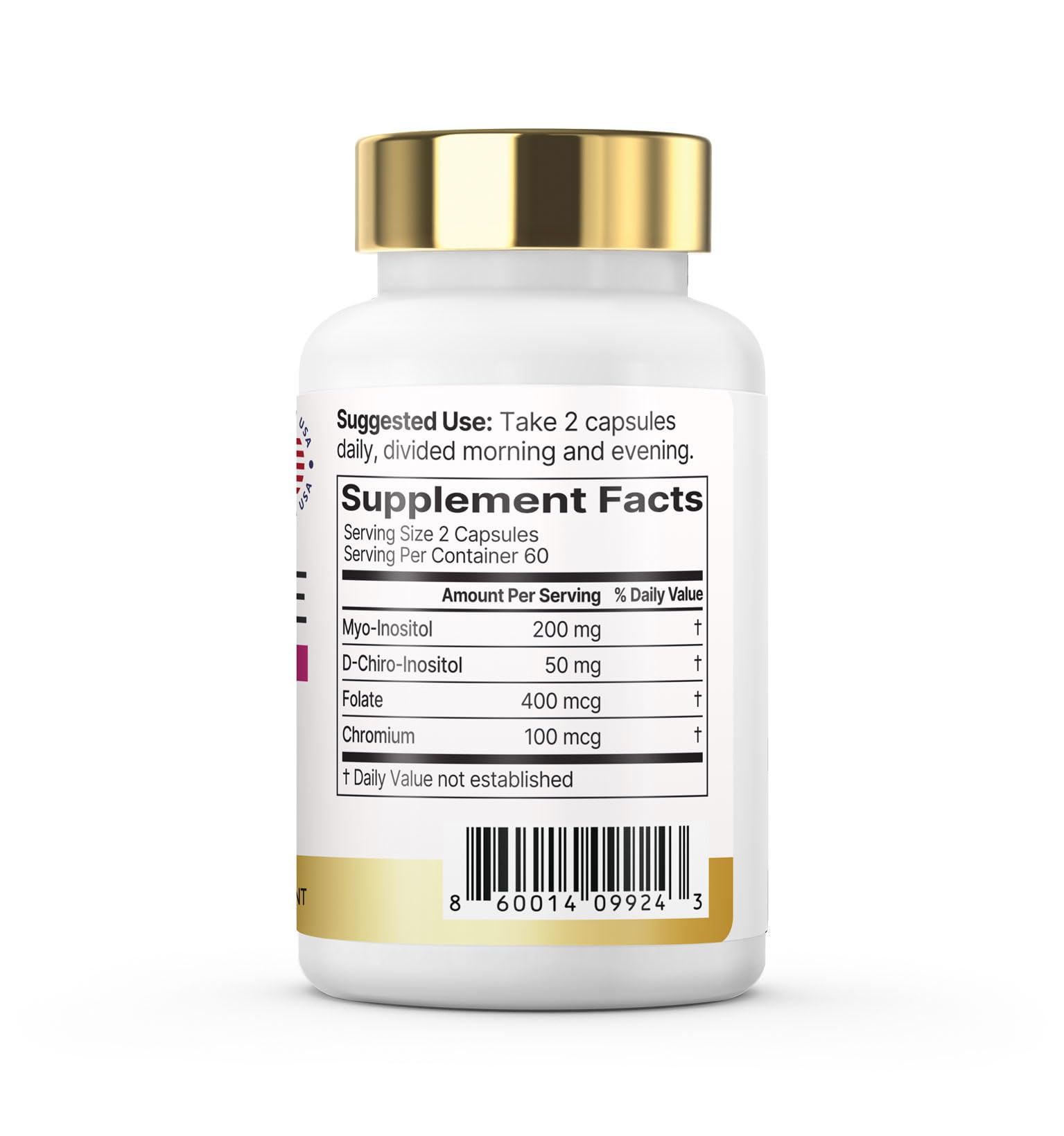 VXICDE Myo-Inositol - dose quotidienne: prise simple pour le bien-être général.