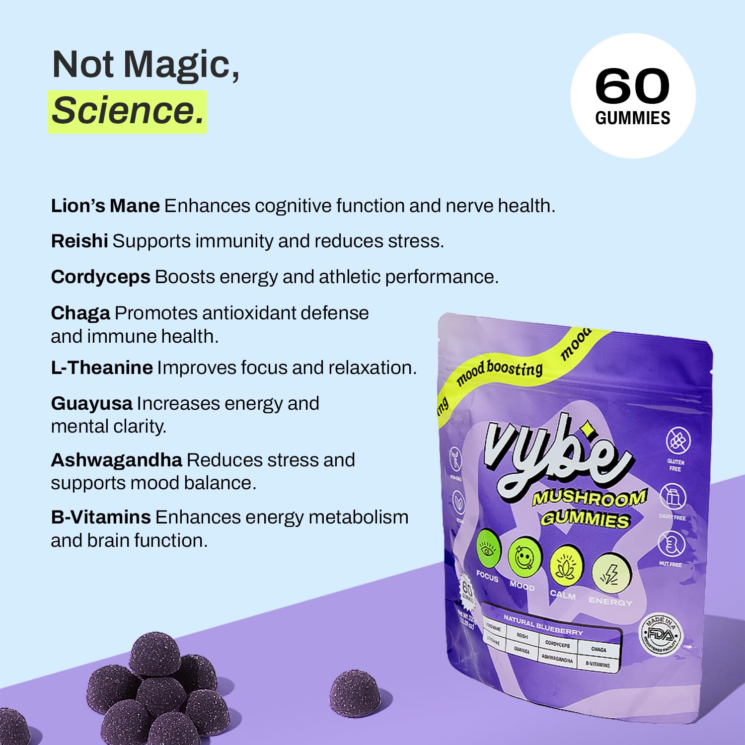 Vybe – cordyceps, corde d’énergie durable représentée.
