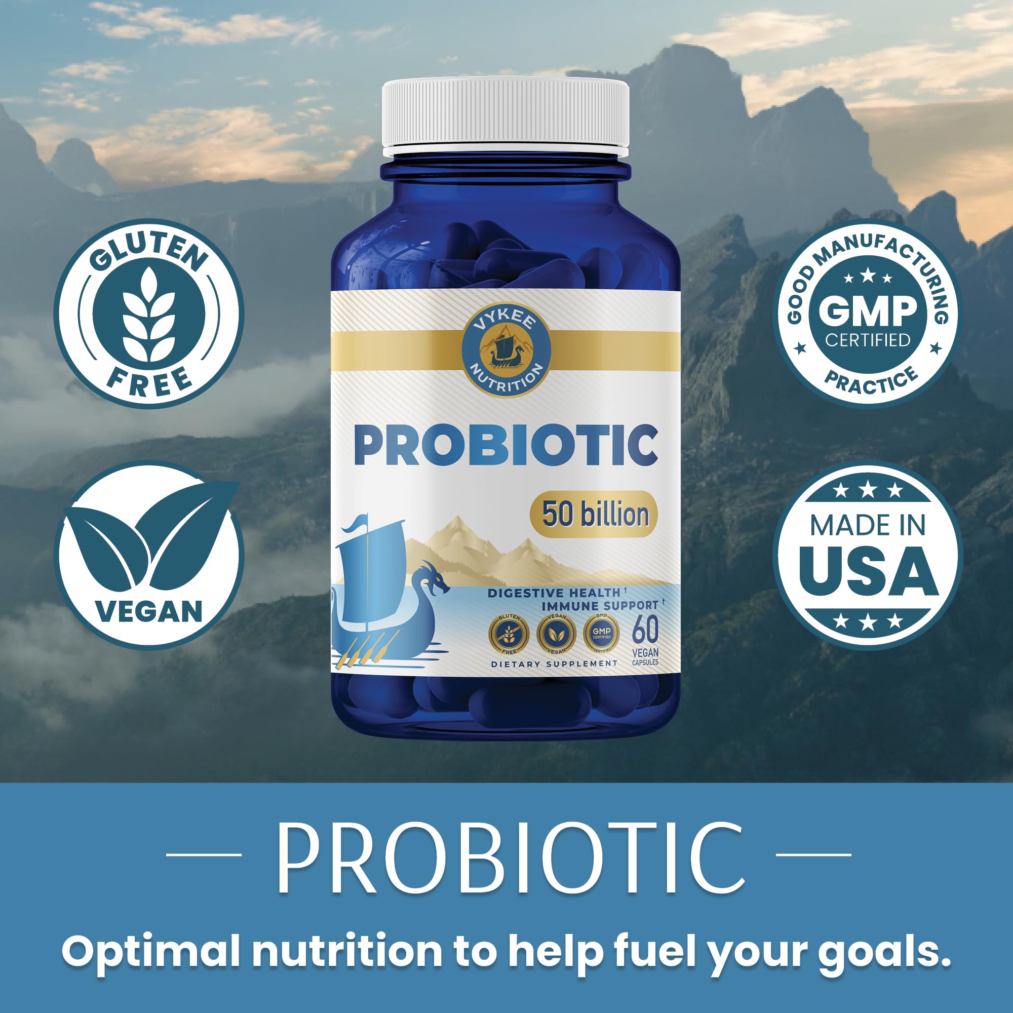 Vykee Nutrition 11 Souches Probiotiques: assortiment favorisant un équilibre intestinal possible.