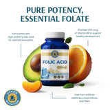 Boîte végane Vykee Nutrition Acide folique 1100 mcg, sans gluten