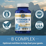 Capsules Vykee Nutrition Complexe B, formule complète pour le métabolisme.