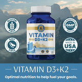 Vykee Nutrition D3 K2 Complexe – capsules faciles à avaler pour un soutien quotidien