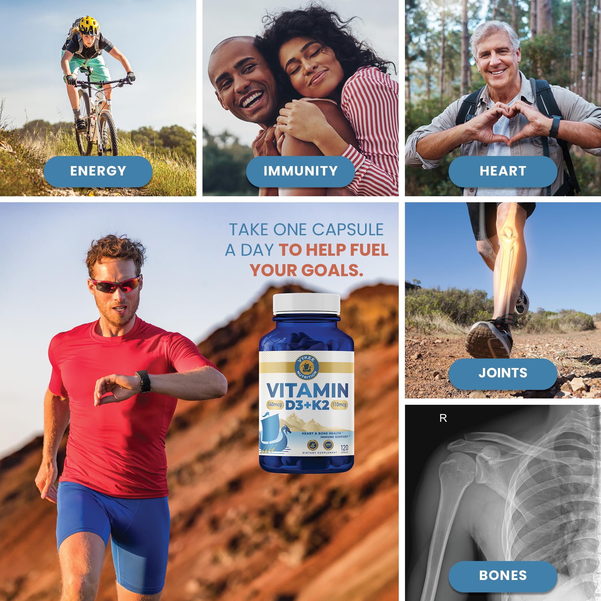 Vykee Nutrition D3 K2 Complexe – code QR pour traçabilité des tests et ingrédients