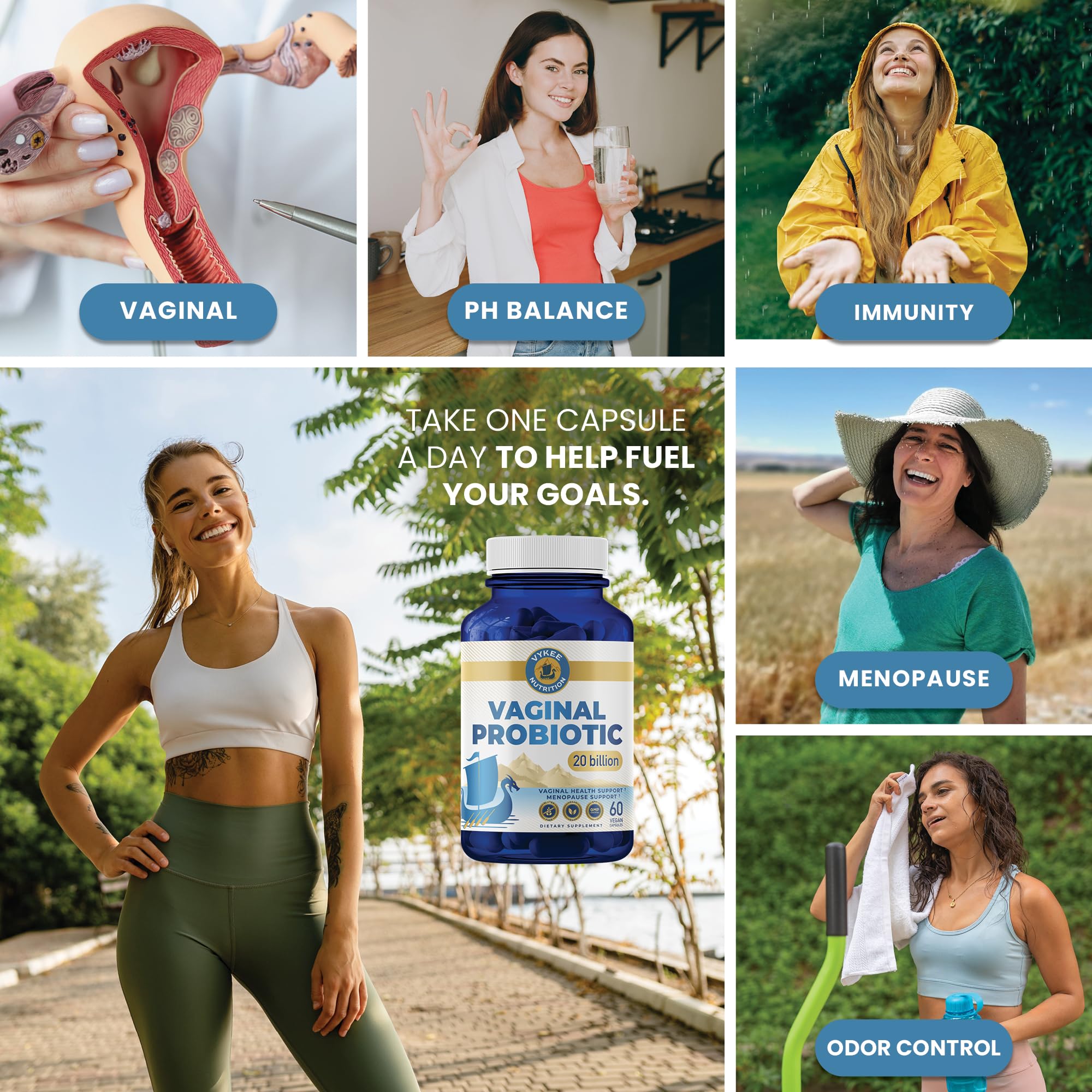 Formule vegan et sans gluten — Vykee Probiotique féminin de confiance.