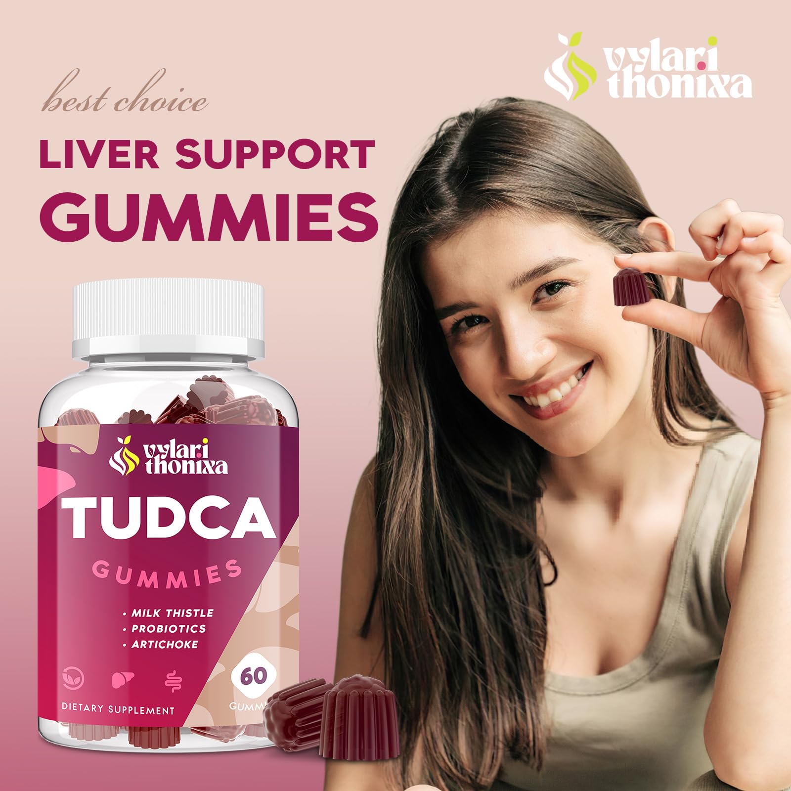 Vylarithonixa bonbons Tudca – probiotiques pour un microbiote équilibré.
