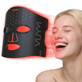 Masque VYM par Clinmate: lumière rouge visage avec répartition lumineuse homogène.