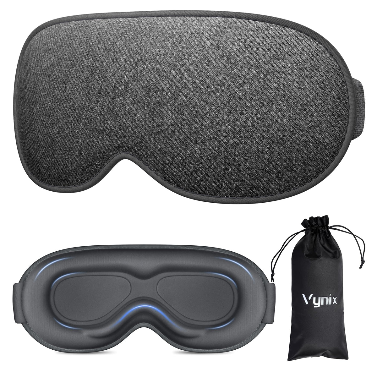 Masque Vynix bloque totalement la lumière pour un sommeil profond, même en plein jour.