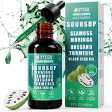 Gouttes corossol Vyxion, bouteille claire, présentation naturelle, prête pour une utilisation quotidienne.
