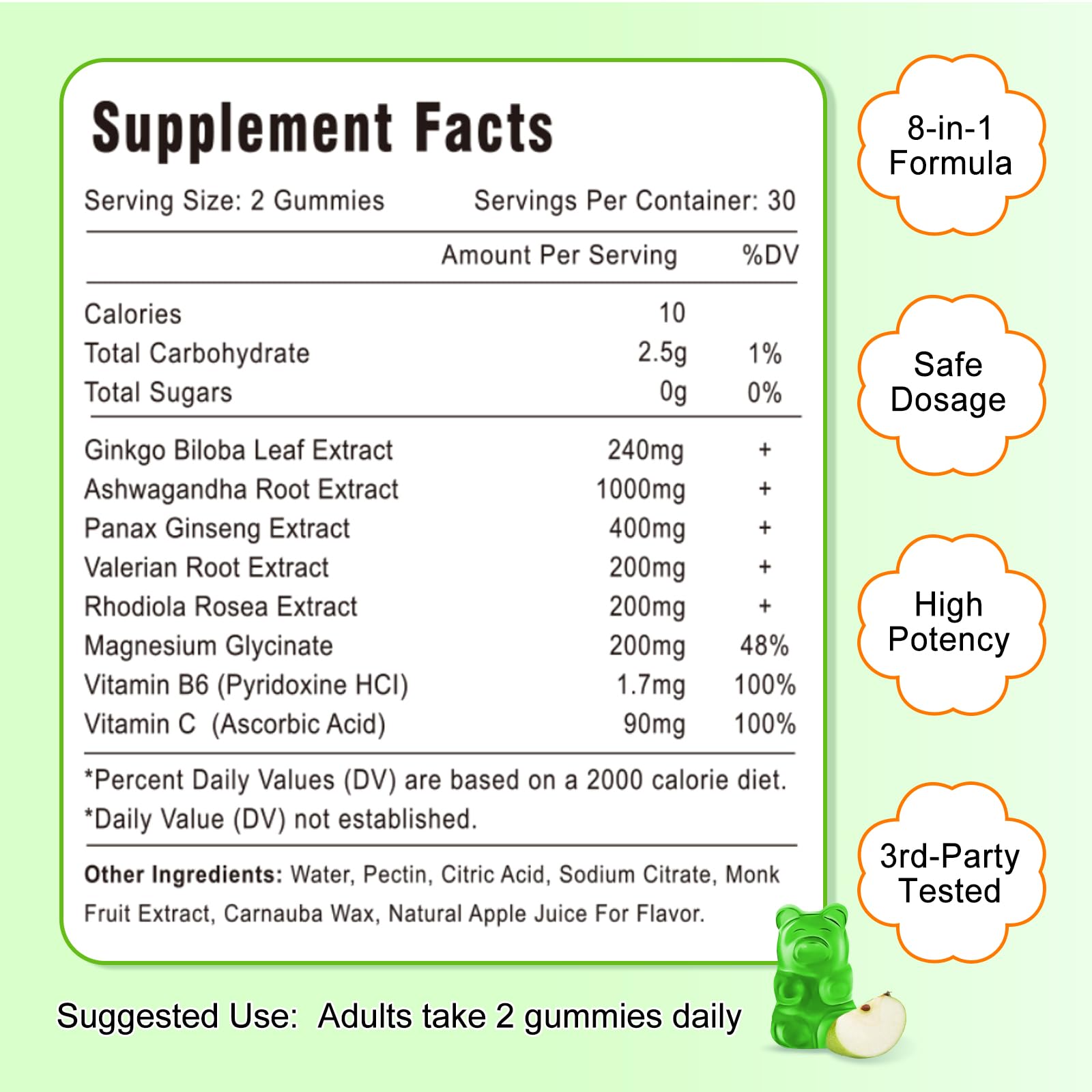 Composition VZOXAINS avec panax ginseng et ginkgo biloba.