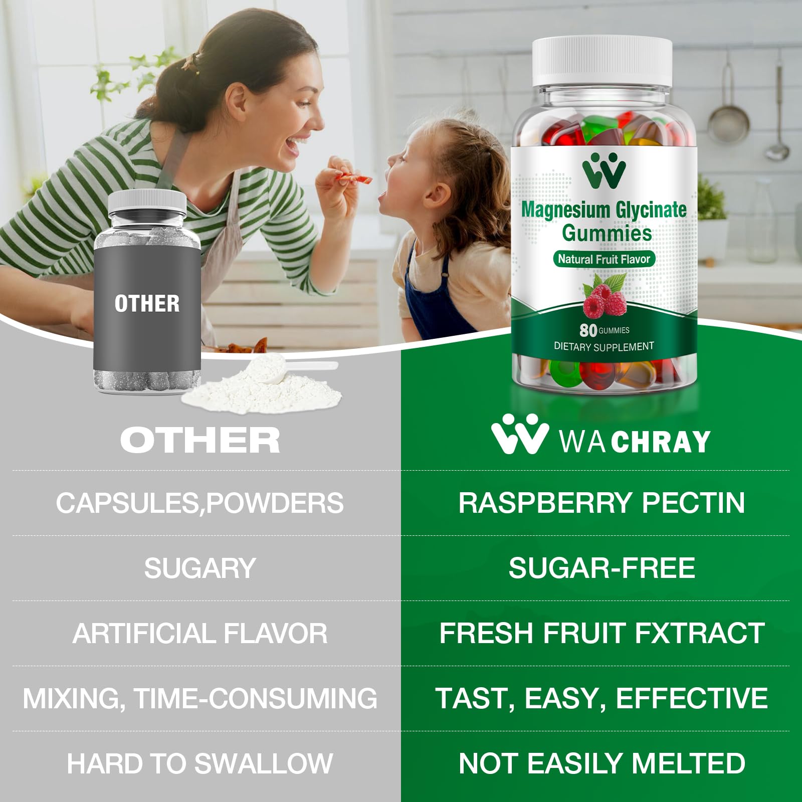 Gommes Wachray sans édulcorants artificiels, dégustation naturelle.