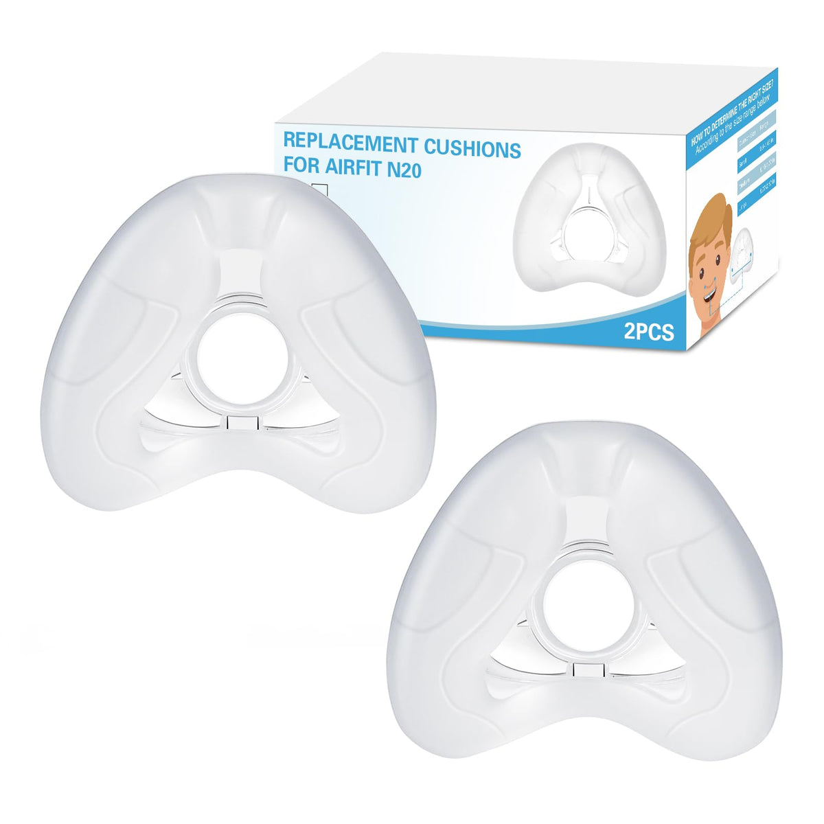 Coussinet nasal Wagleriz pour AirFit N20, ajustement-parfait pour une étanchéité fiable toute la nuit