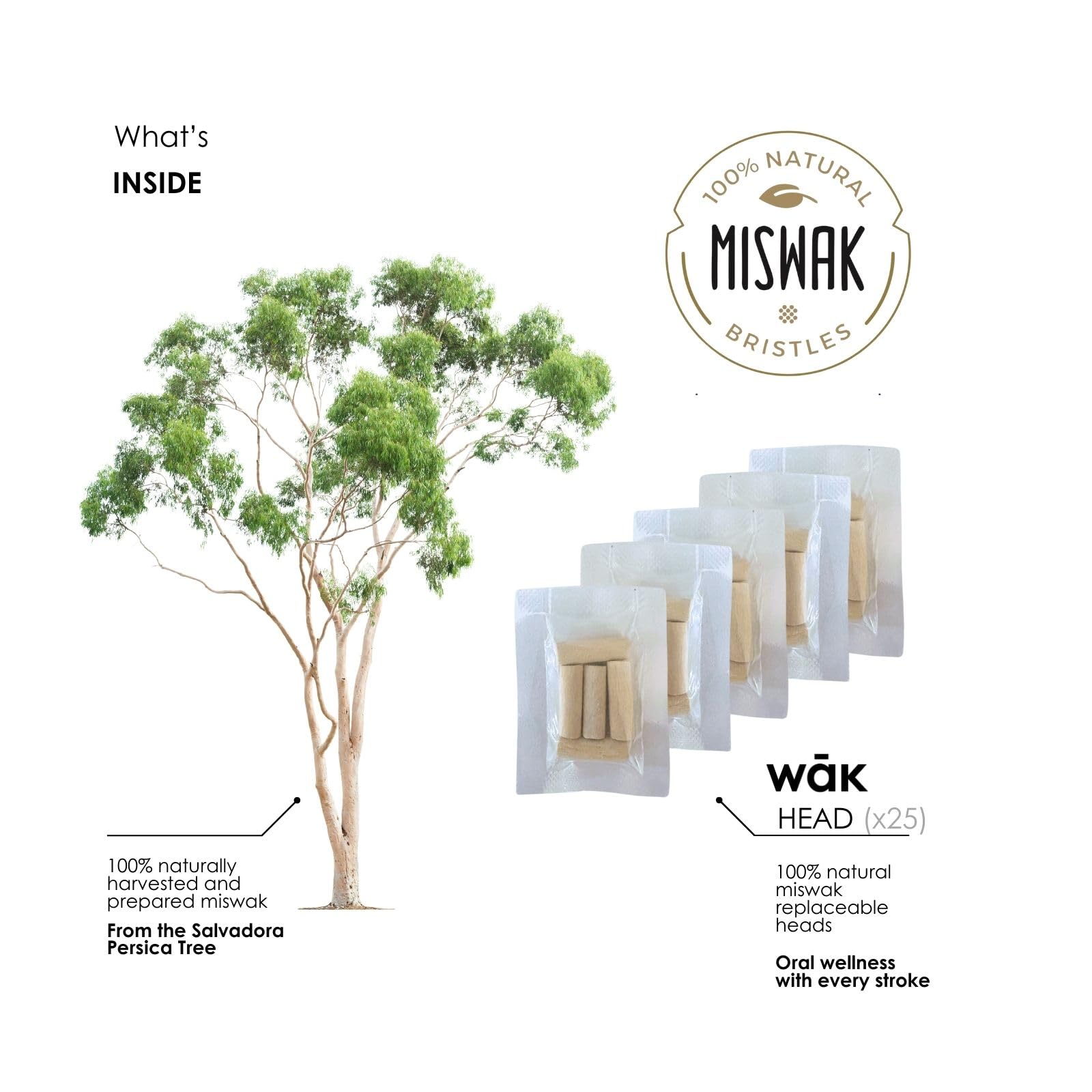 Le wak-stick miswak pur contribue à une sensation de fraîcheur naturelle.