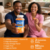 Saveur orange des gommes Wanish, idéales pour routine calcium quotidienne.
