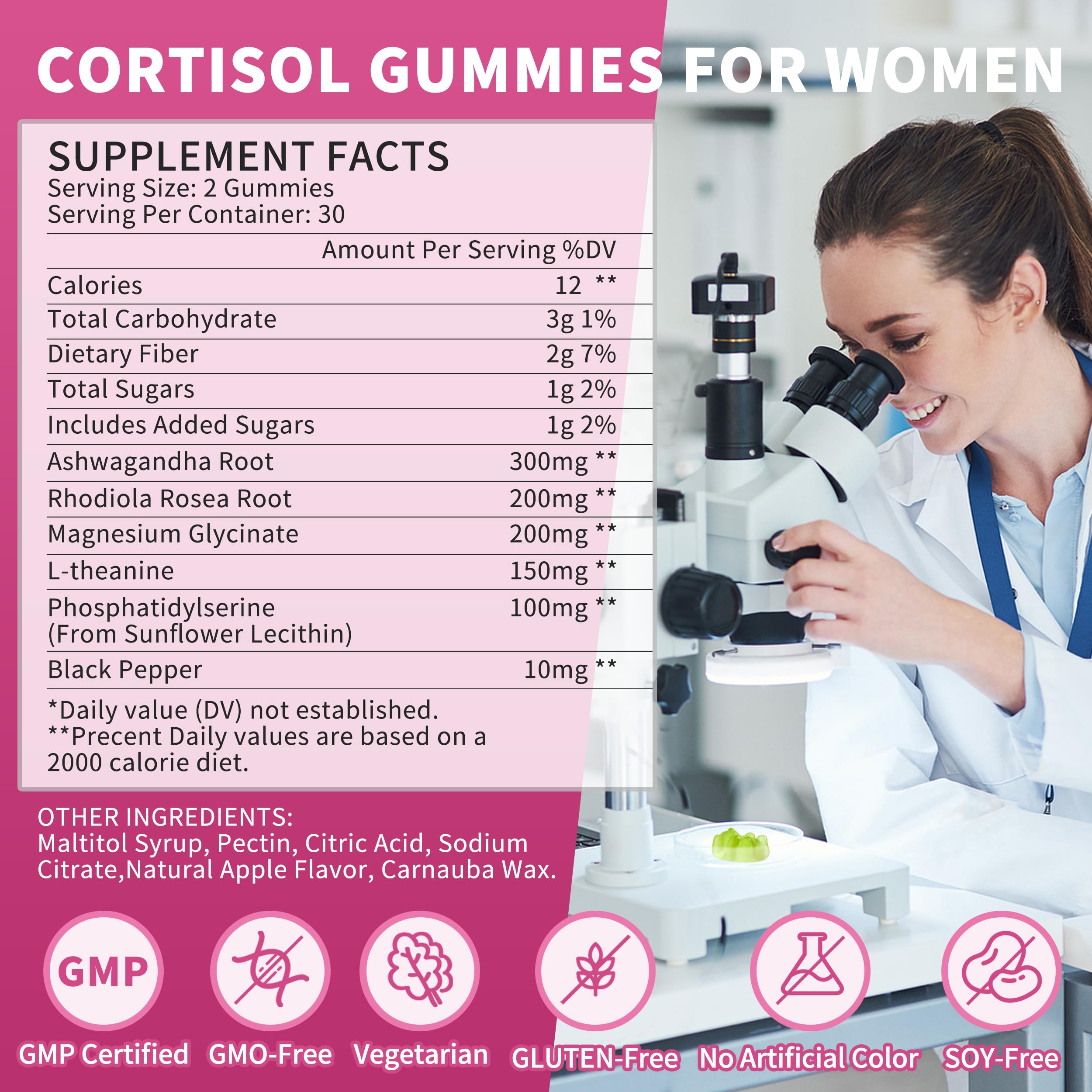 Wanish Cortisol Gummies Phosphatidylserine, focus sur la cognition.