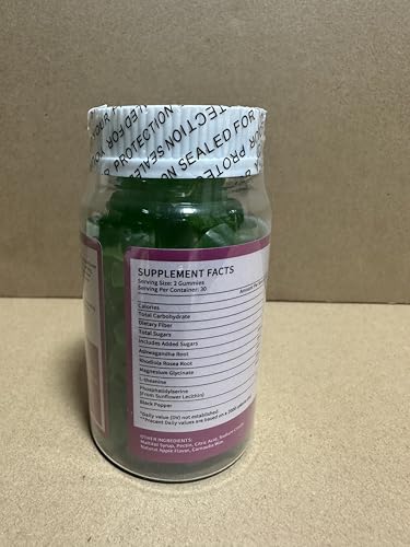 Wanish Cortisol Gummies Rhodiola, ingrédients adaptogènes favorisant calme et clarté.