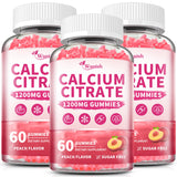 Gommes Wanish citrate calcium en emballage pratique, soutien potentiel des os et muscles.