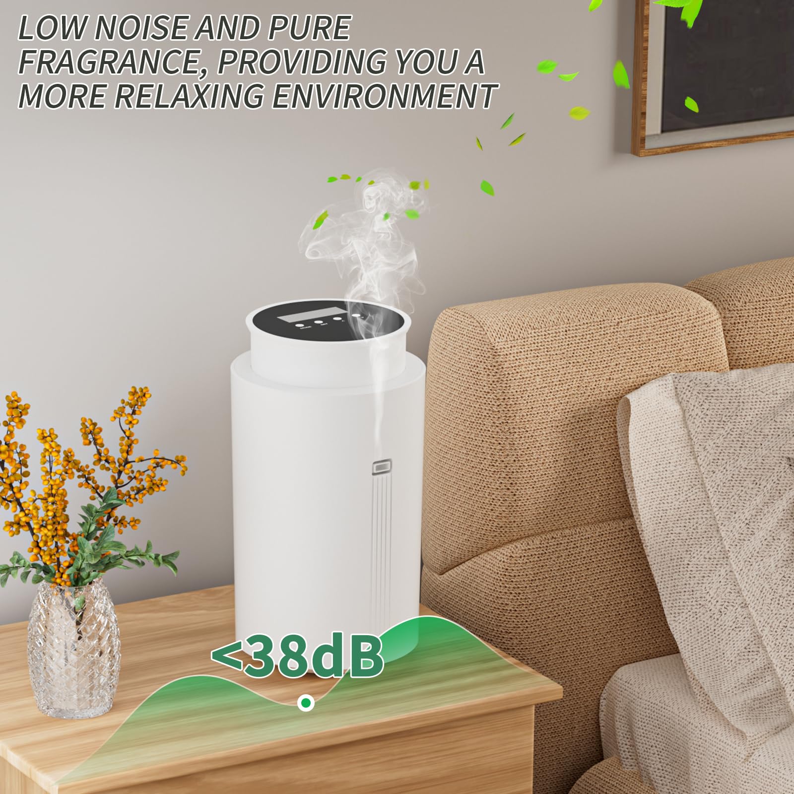 Diffuseur silencieux de Wankeer, bruit inférieur à 38db pour un espace calme.