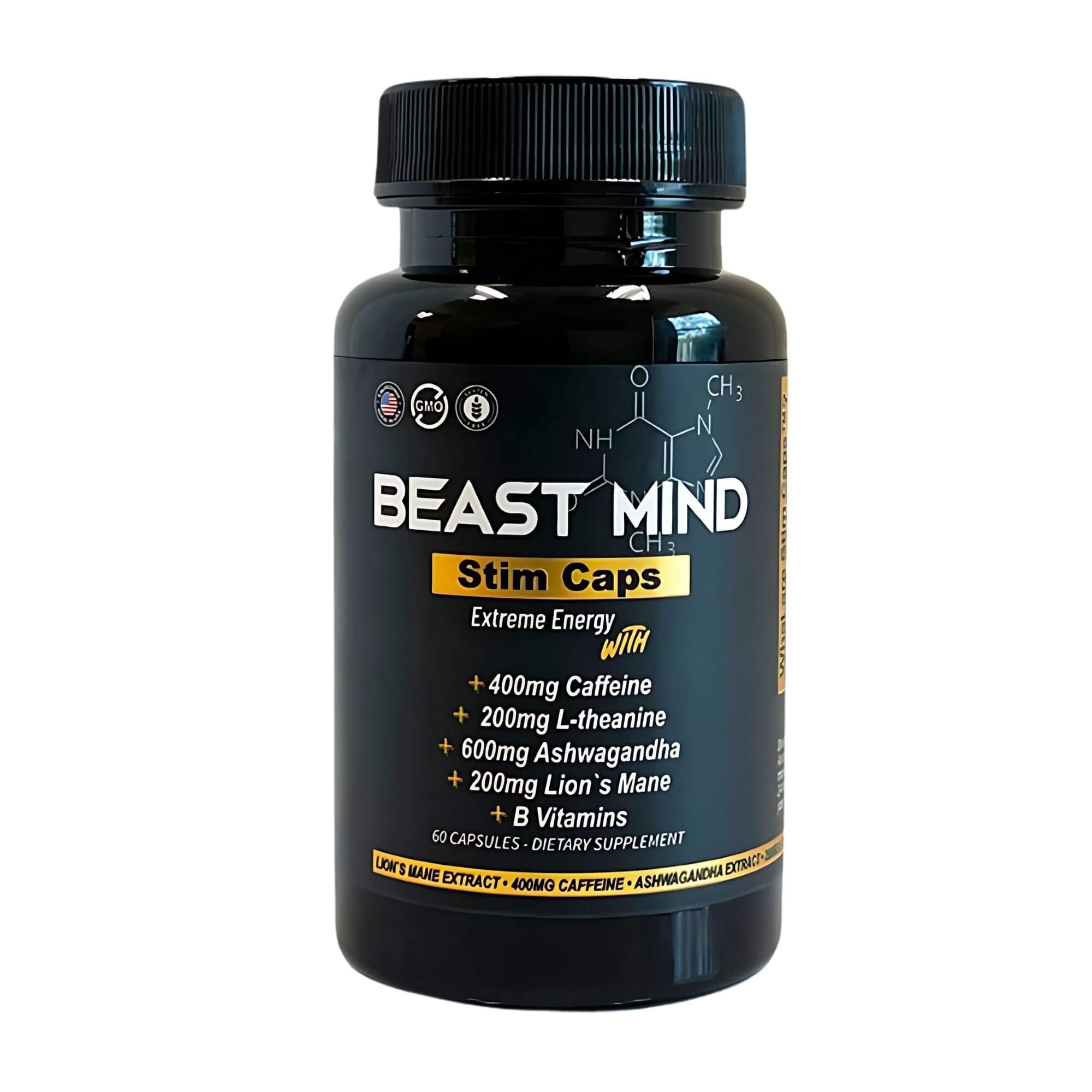 Want A Bump Beast Mind Extreme Energy Pills – bouteille montrant l'énergie naturelle pour la performance sportive.