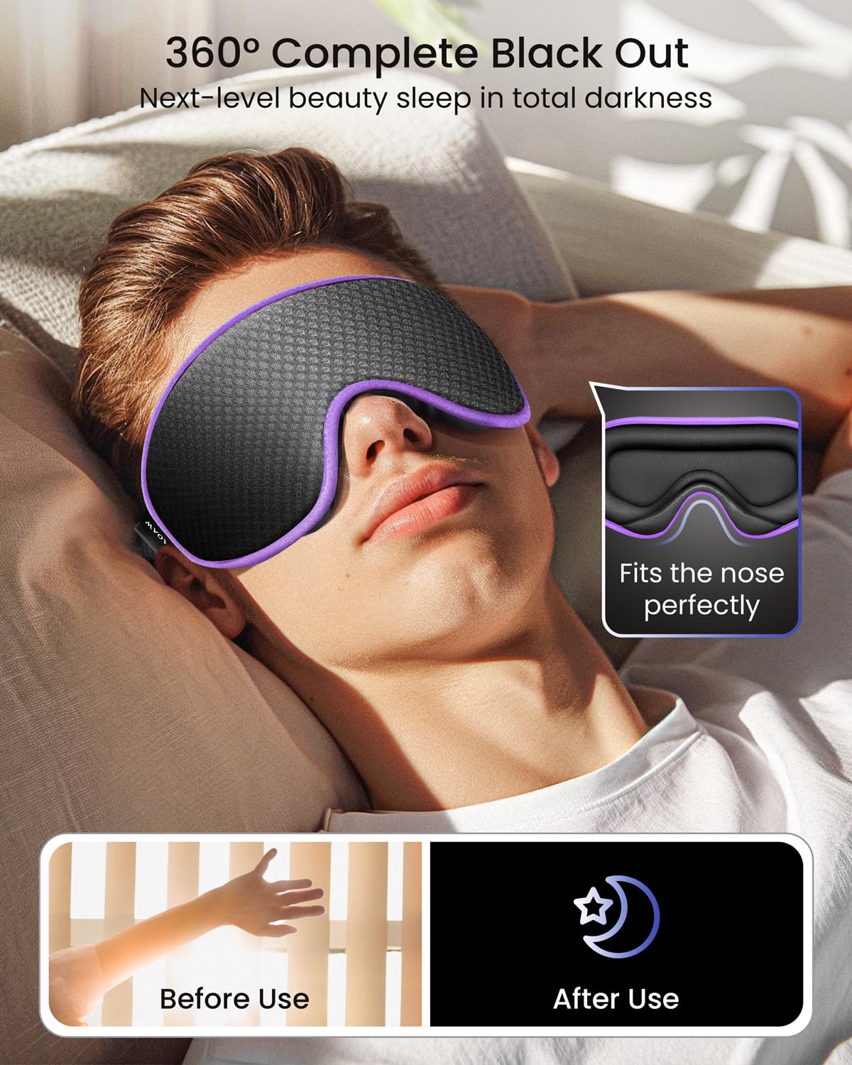 WAOAW masque grande couverture oculaire et espace visuel