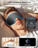 WAOAW masque yeux avec bandes reglables larges pour éviter tiraillements.