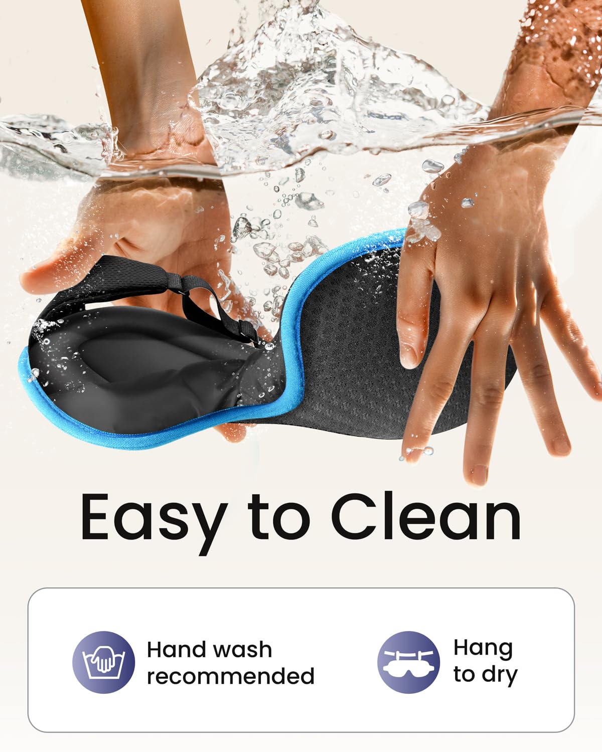 WAOAW masque yeux avec étui voyage pratique.
