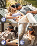 WAOAW Masque yeux réglables, sangles larges sans attraper les cheveux.
