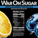 Tranche de barre War on Sugar citron-myrtille montrant texture et couleur.