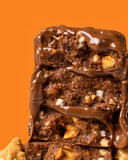 Barre War on Sugar chocolat cacahuète, ingrédients naturels sans sucre ajouté.
