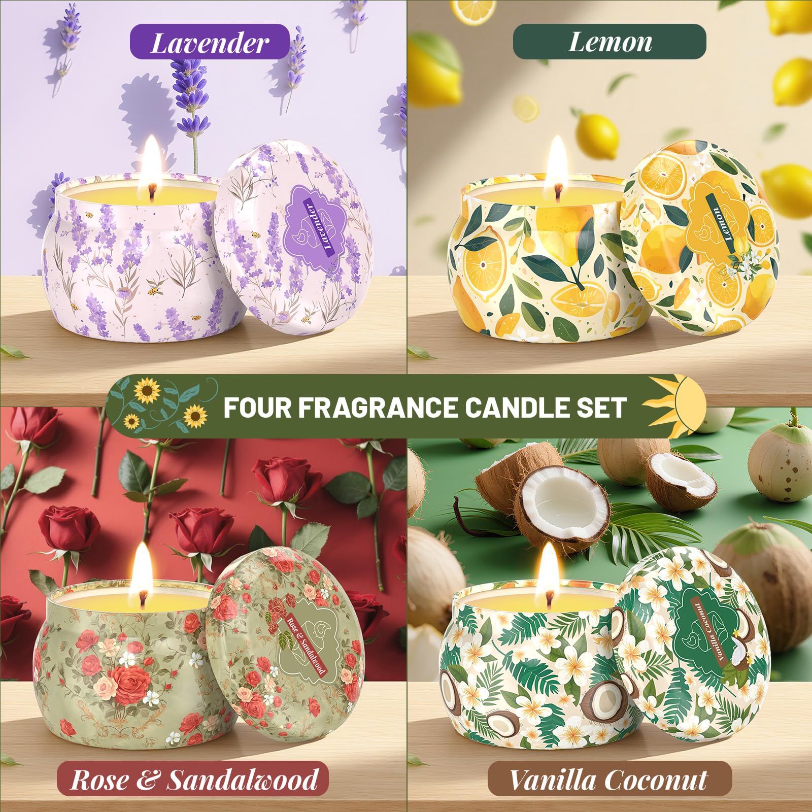 Bougie WarmEmbrace vanille coco, douceur chaleureuse pour salon.