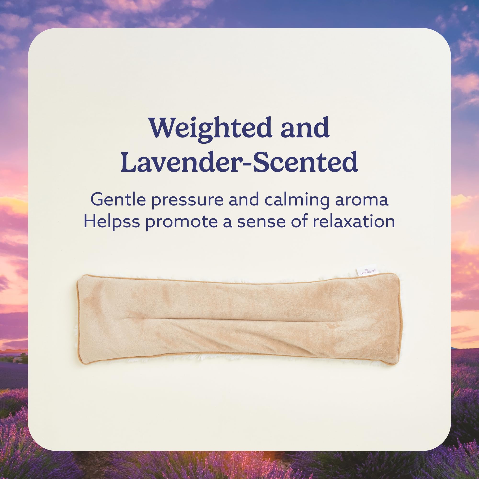 Warmies cache-nuque avec parfum lavande, ambiance cocooning.