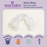 Warmies cache-nuque en velours brun, douceur luxueuse.