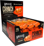 Barre Warrior Crunch protéinée chocolat caramel salé, texture croquante, idéale après l'entraînement.