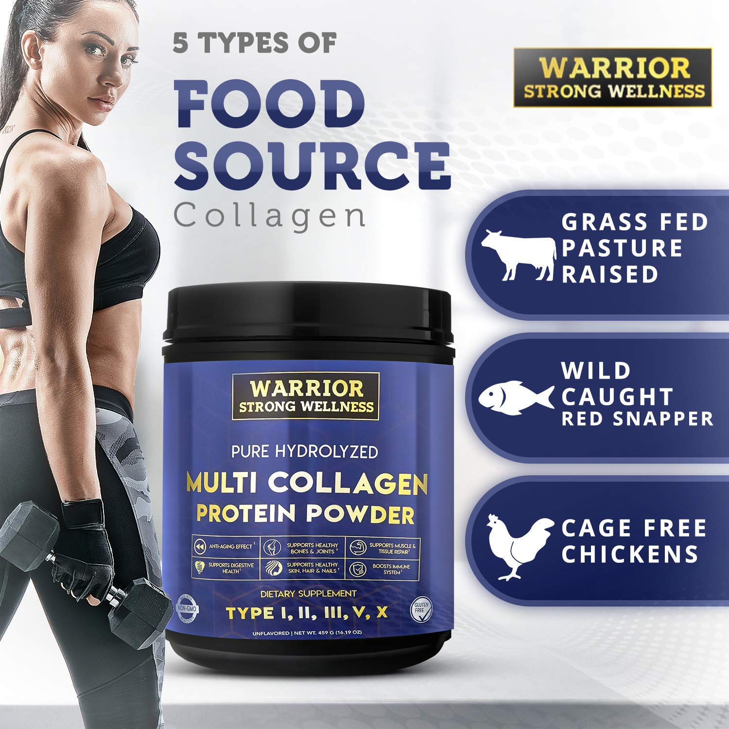 Boisson chaude collagene Warrior Strong Wellness