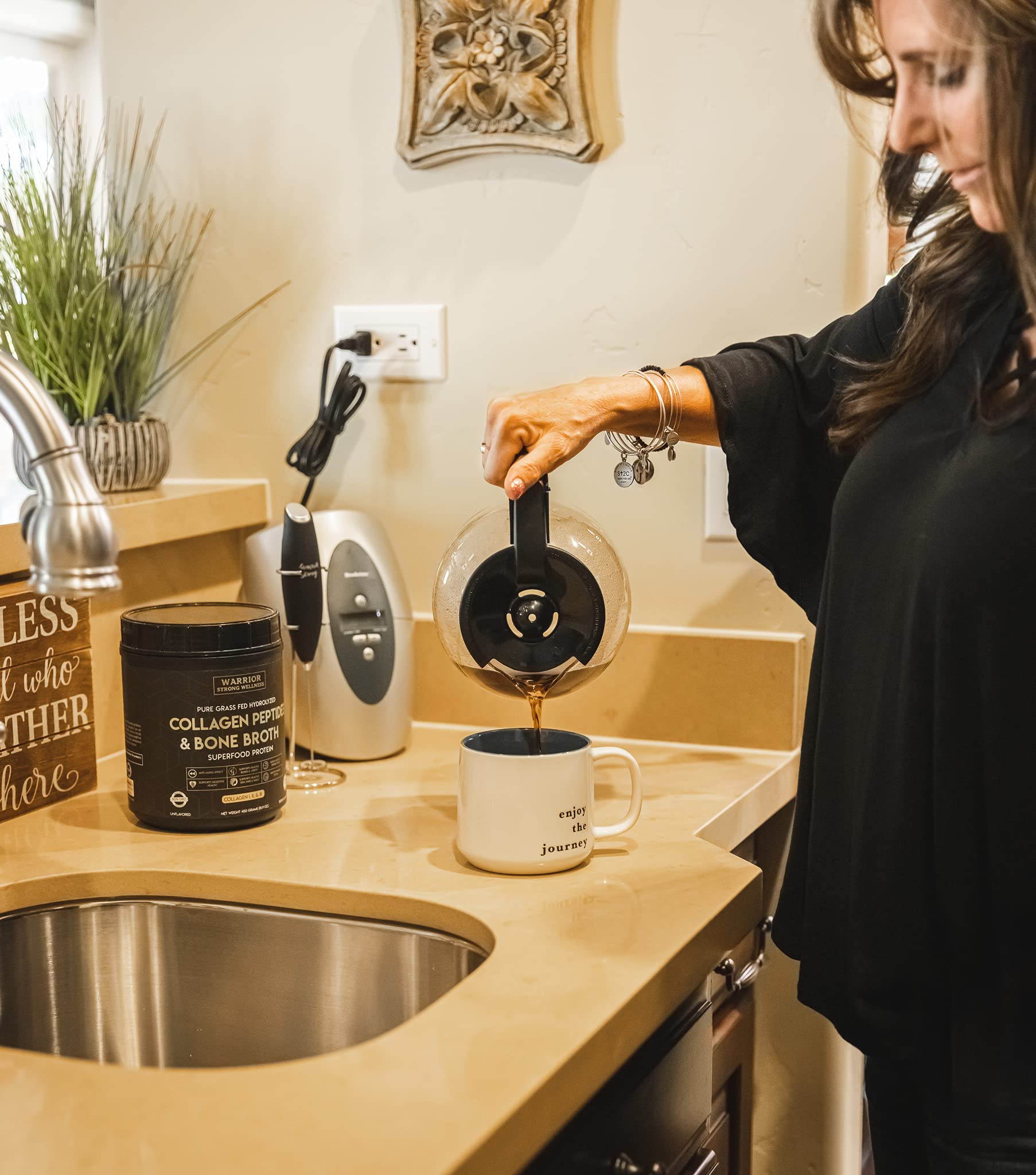 Warrior Strong Wellness Sans aromes, texture neutre pour boissons et recettes.