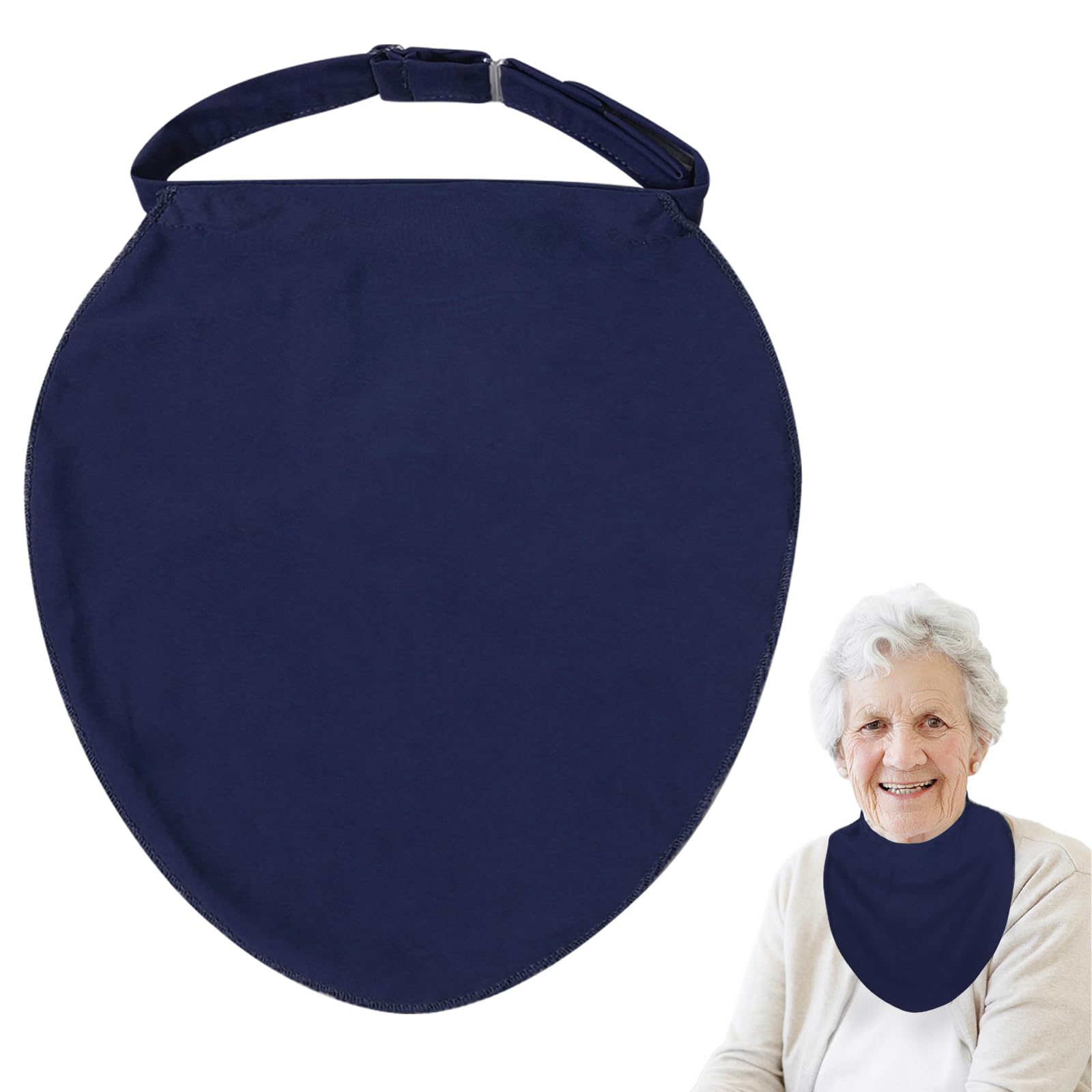 WashinBed couvre-trachéostomie sur le cou, protection douce et efficace.
