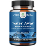 Water Away emballage du produit, information claire et usage simplifié.