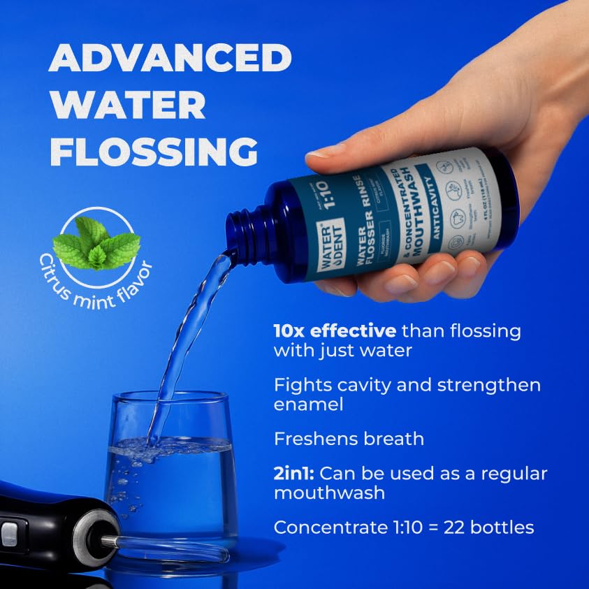 Dilution WATER DENT dans l'eau avant utilisation dans l'hydropulseur.